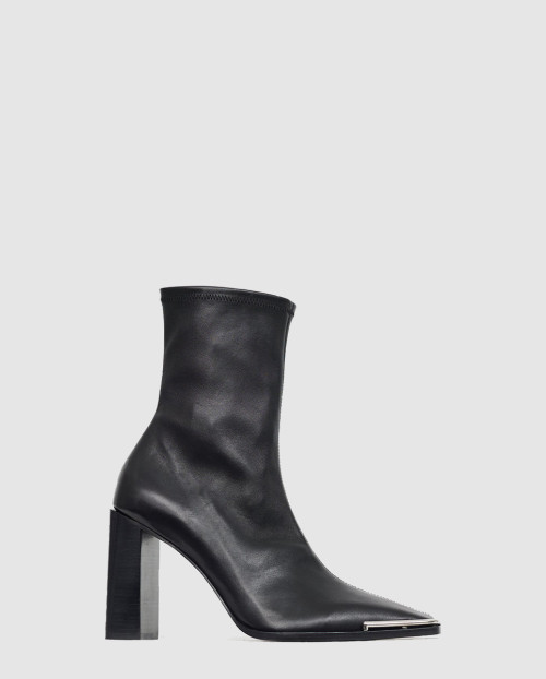 [MCQUEEN-알렉산더맥퀸]가죽 실버 토 부츠 30C120