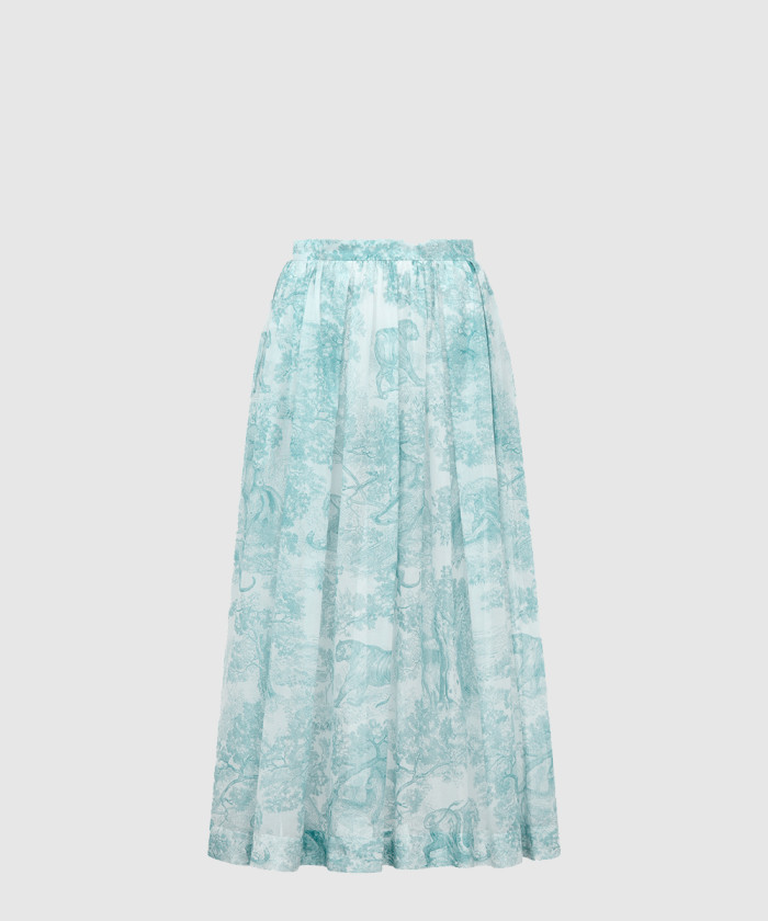 레플리카|이미테이션 dior-디올dioriviera-플레어-미디-스커트-441j9