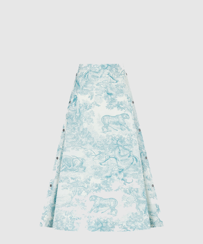 레플리카|이미테이션 dior-디올dioriviera-플레어-미디-스커트-541j8