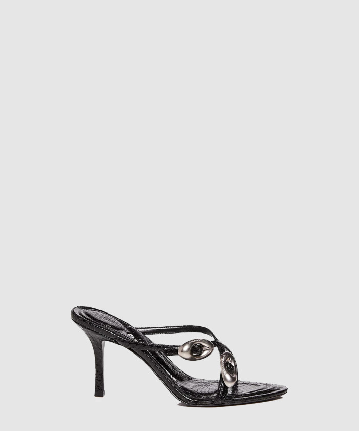 레플리카|이미테이션 mcqueen-알렉산더맥퀸스트래피-힐-슬라이드-샌들-488068