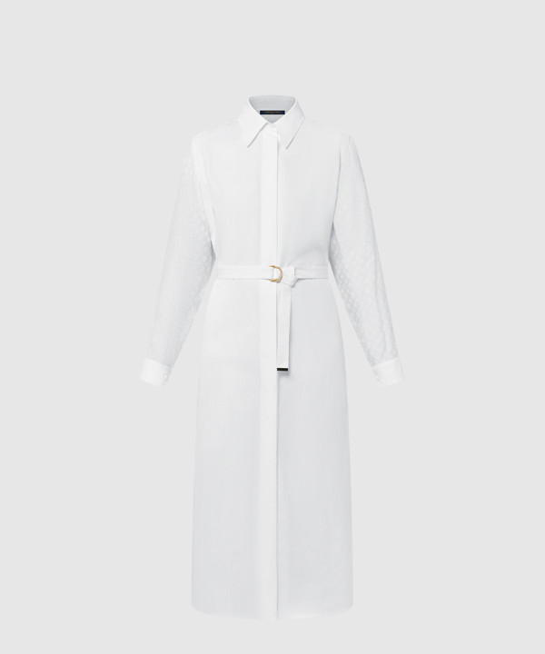 [LOUIS VUITTON-루이비통]모노그램 액센트 셔츠 드레스 1AHHZJ