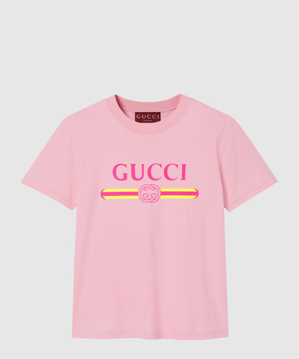 [GUCCI-구찌]프린트 디테일의 코튼 저지 티셔츠 838011