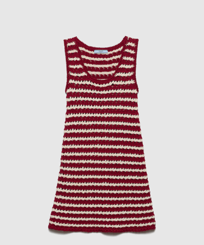 레플리카|이미테이션 prada-프라다코튼-크로셰-미니-드레스-23a23