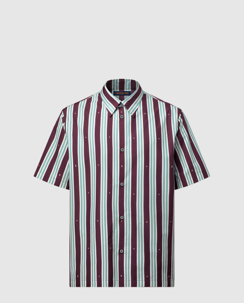 [LOUIS VUITTON-루이비통]스트라이프드 쇼트 슬리브드 셔츠 1AHVWE