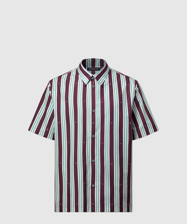 [LOUIS VUITTON-루이비통]스트라이프드 쇼트 슬리브드 셔츠 1AHVWE