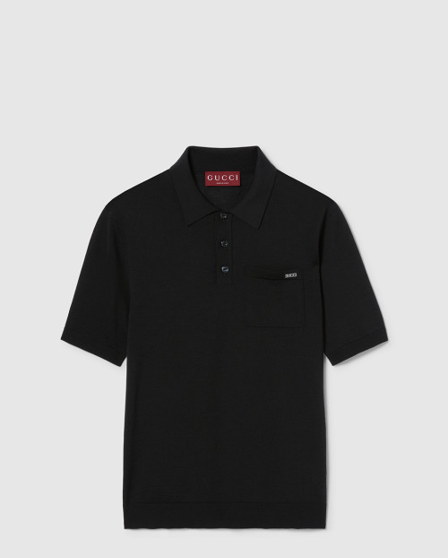 [GUCCI-구찌]인타르시아 파인 울 니트 폴로 탑 824124