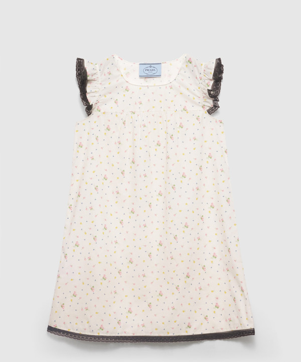 [PRADA-프라다]플로럴 프린트 코튼 바티스트 미니드레스 P3P32