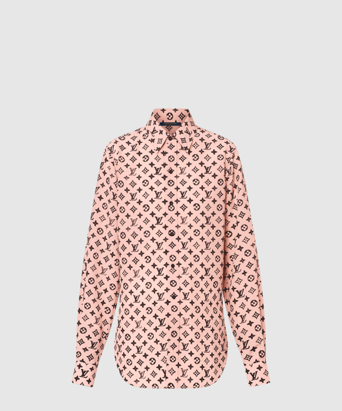레플리카|이미테이션 louis-vuitton-루이비통워시드-모노그램-실크-셔츠-1aiba0