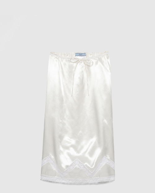 [PRADA-프라다]자수 새틴 스커트 P109W