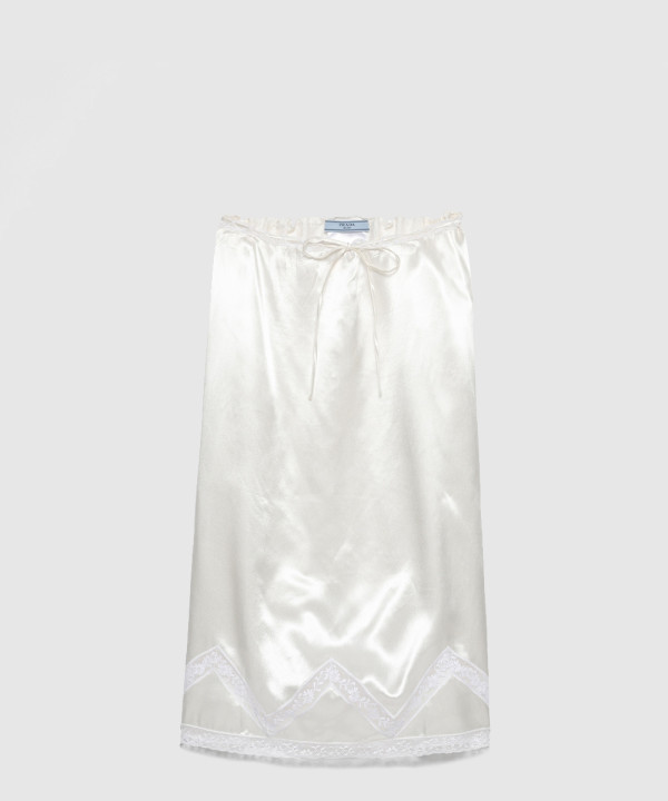 [PRADA-프라다]자수 새틴 스커트 P109W