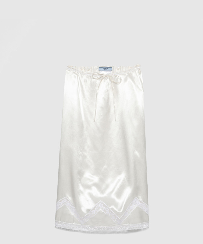 레플리카|이미테이션 prada-프라다자수-새틴-스커트-p109w