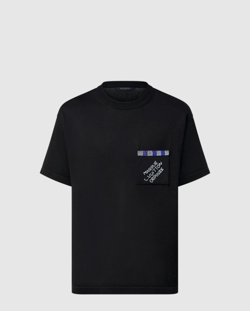 [LOUIS VUITTON-루이비통]엠벨리시드 쇼트 슬리브드 코튼 크루넥 1AFRJF