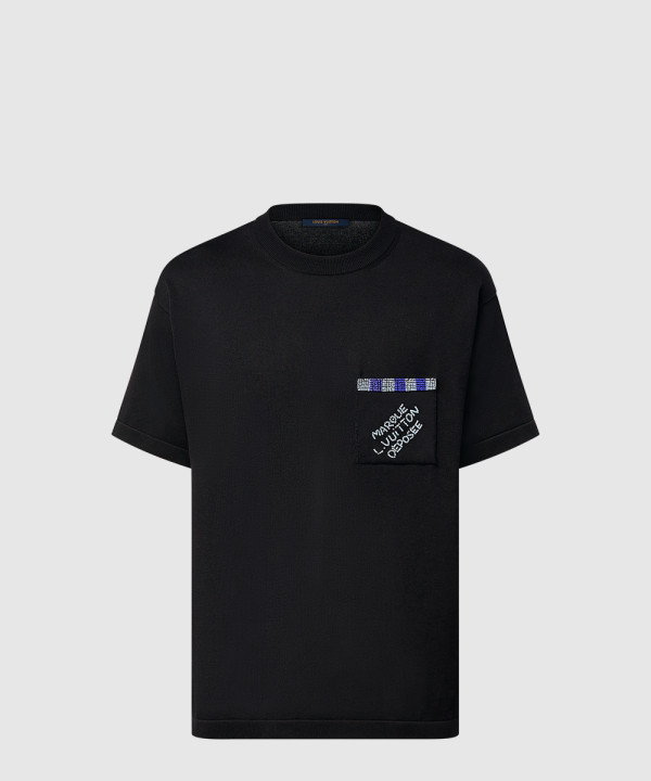 [LOUIS VUITTON-루이비통]엠벨리시드 쇼트 슬리브드 코튼 크루넥 1AFRJF