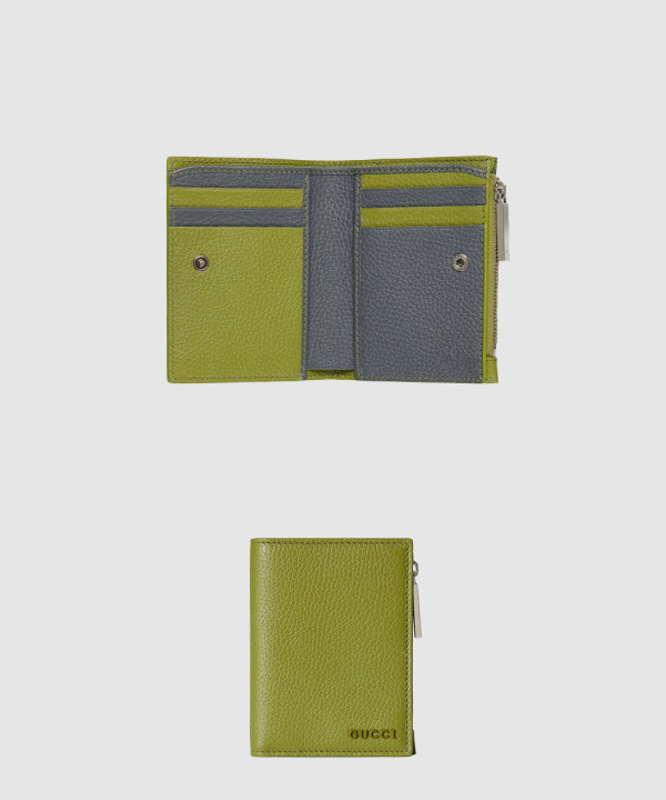 [GUCCI-구찌]로고 똑딱이 여밈 레더 동전 지갑 817021