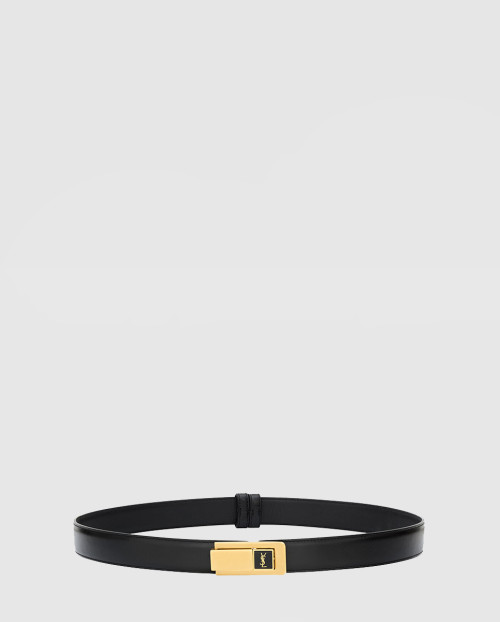 [SAINT LAURENT-생로랑]부드러운 가죽 소재의 CHARNIERE 버클 벨트 806631