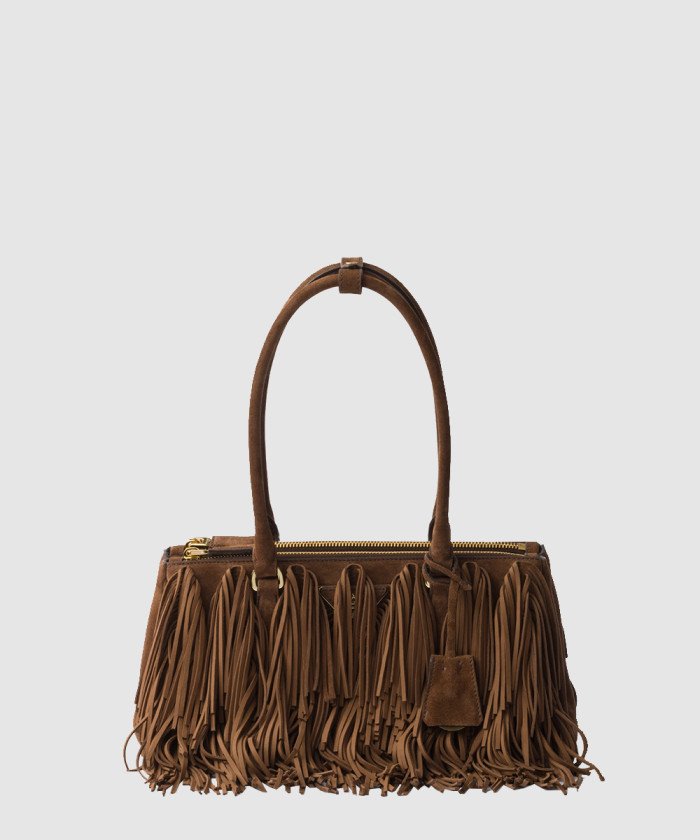 레플리카|이미테이션 prada-프라다프린지-장식-프라다-갤러리아-미디엄-스웨이드백-1ba457