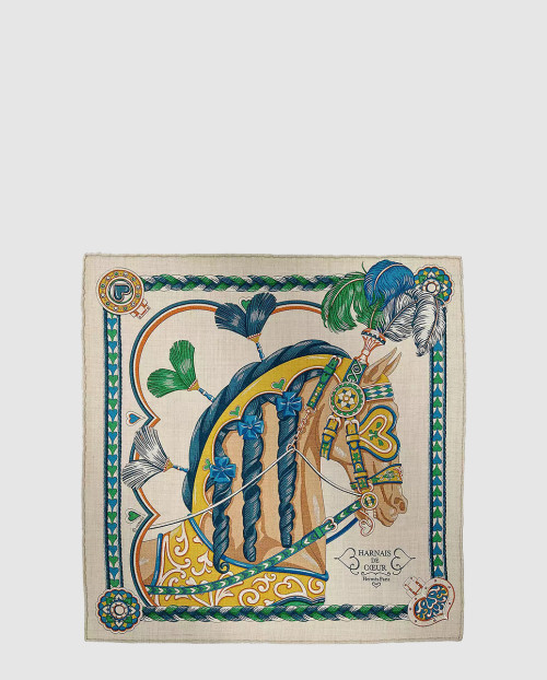 [HERMES-에르메스]Harnais de Coeur 스카프 90