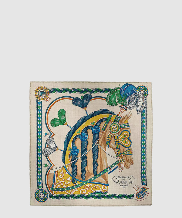 [HERMES-에르메스]Harnais de Coeur 스카프 90