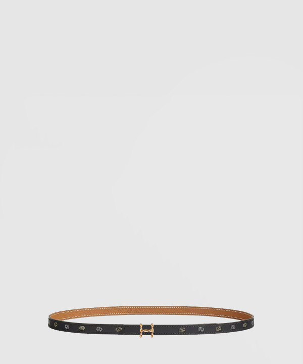 [HERMES-에르메스]밀론 H 버클 양면 가죽 밴드