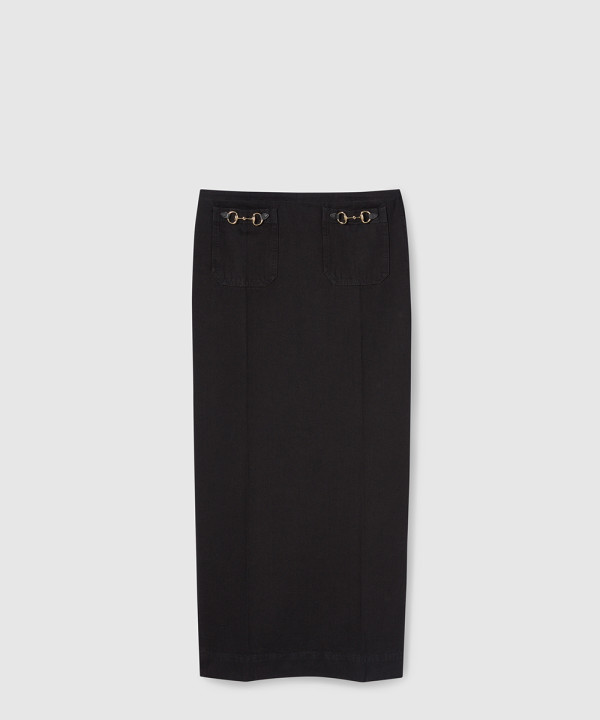 [GUCCI-구찌]Horsebit 데님 스커트 832521