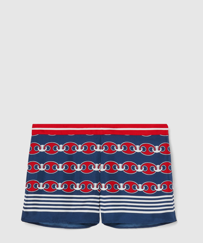 레플리카|이미테이션 gucci-구찌프린트-트윌-멀버리-실크-쇼츠-840637