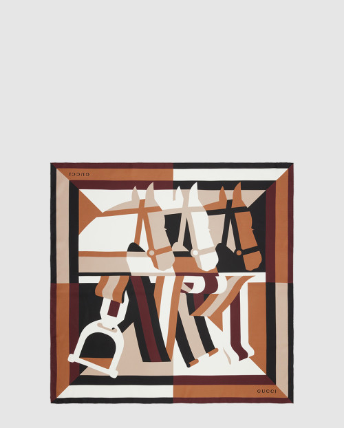 [GUCCI-구찌]프린트 실크 까레 811167