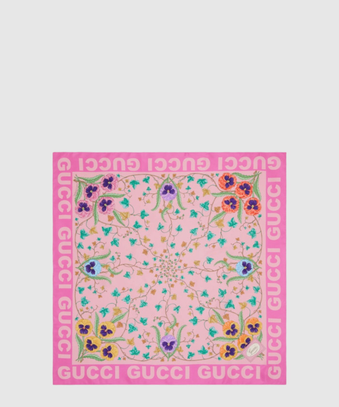 레플리카|이미테이션 gucci-구찌플로럴-프린트-실크-스카프-743876
