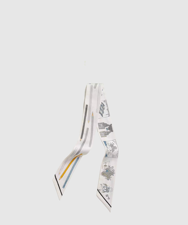 [HERMES-에르메스]A Vos Crayons et Carre Libre Twilly 스카프