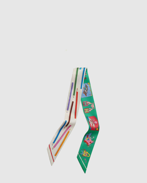 [HERMES-에르메스]A Vos Crayons et Carre Libre Twilly 스카프