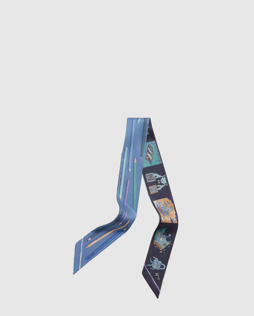 [HERMES-에르메스]A Vos Crayons et Carre Libre Twilly 스카프