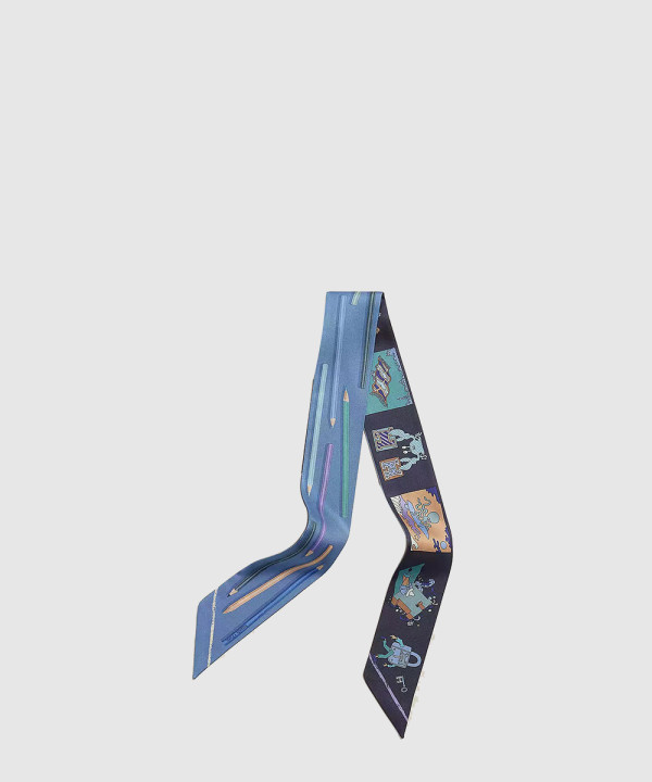 [HERMES-에르메스]A Vos Crayons et Carre Libre Twilly 스카프