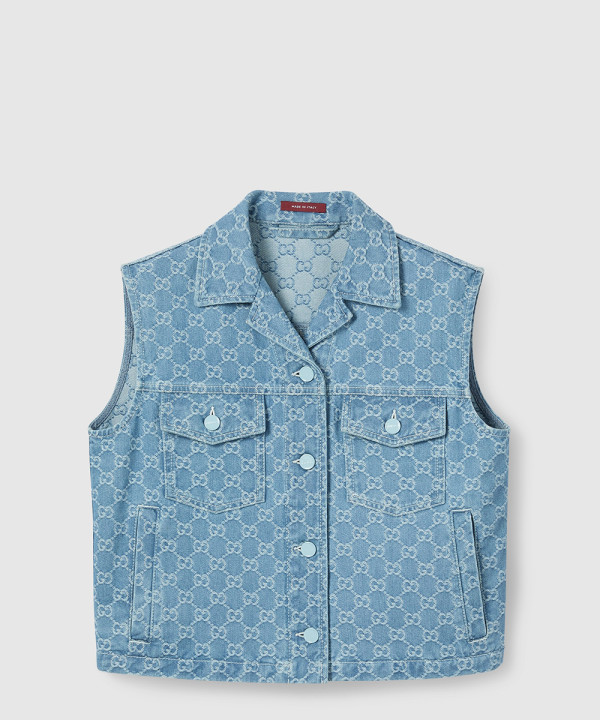 [GUCCI-구찌]GG 데님 자카드 베스트 833077