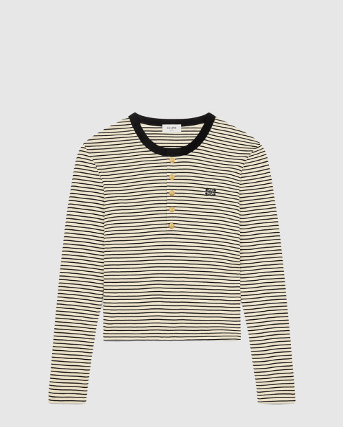 [CELINE-셀린느]트리옹프 티셔츠 스트라이프 코튼 RX03H0