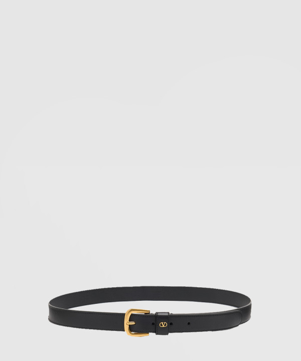 [VALENTINO-발렌티노]브이로고 시그니처 반짝이 송아지 가죽 벨트