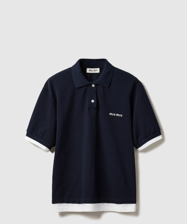 [MIUMIU-미우미우]피케 및 저지 폴로 셔츠 MJN557