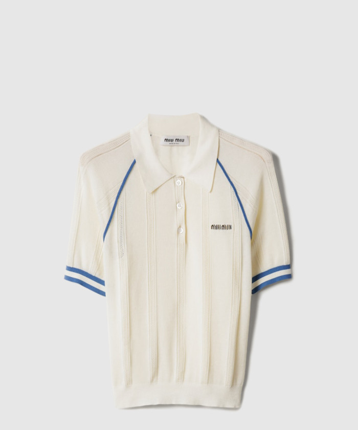 레플리카|이미테이션 miumiu-미우미우코튼-니트-폴로-셔츠-mmlb39