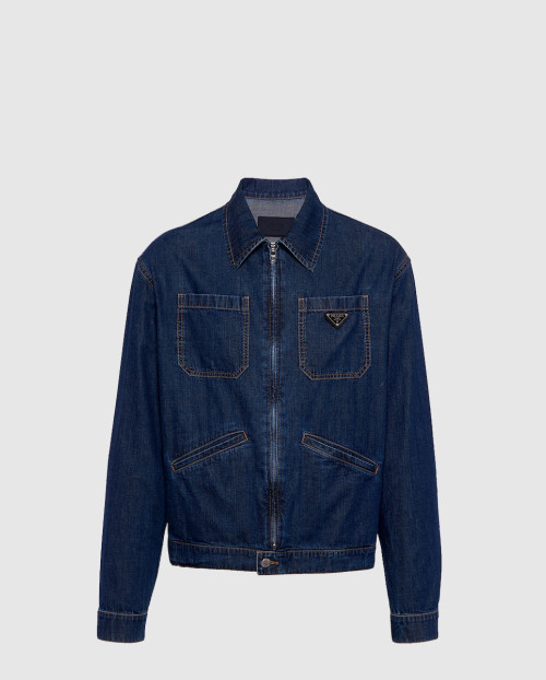 [PRADA-프라다]라이트 데님 지퍼 재킷 GEB255