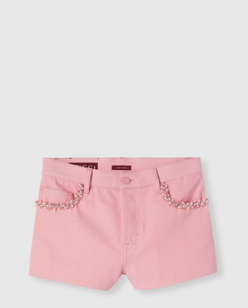 [GUCCI-구찌]자수 데님 쇼츠 835657