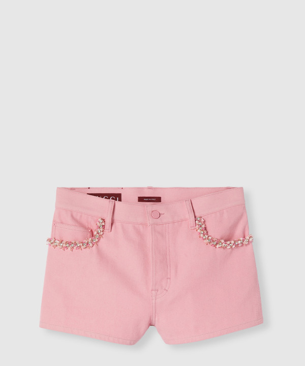 [GUCCI-구찌]자수 데님 쇼츠 835657