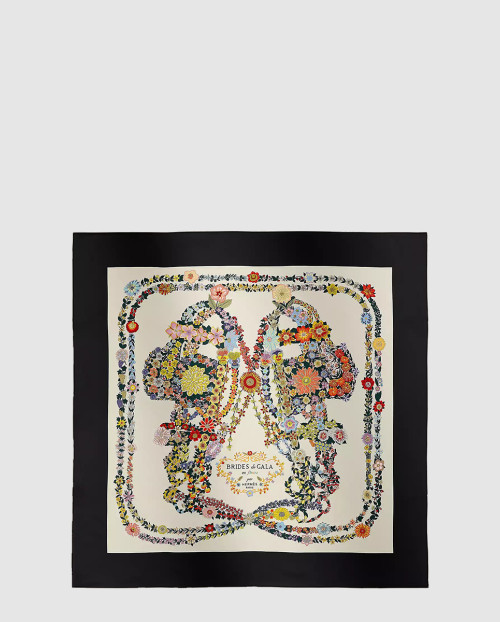 [HERMES-에르메스]'화려한 말고삐 꽃판' 스카프 90