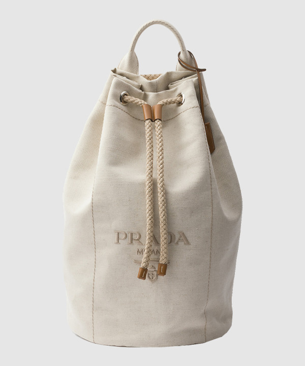 [PRADA-프라다]리넨 혼방 드로스트링 더플백 2VY011