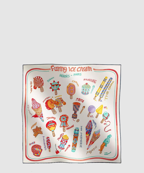 [HERMES-에르메스]Funny Ice Cream 스카프 90