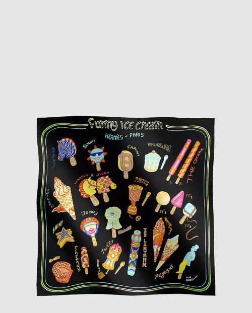 [HERMES-에르메스]Funny Ice Cream 스카프 90