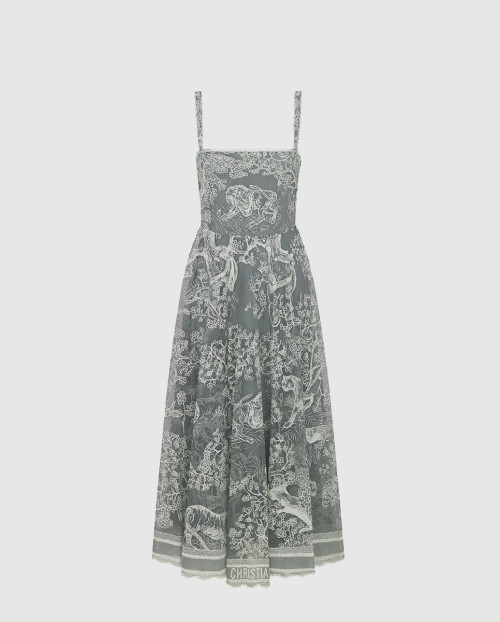 [DIOR-디올]Dioriviera 미디 플레어 드레스 541D1