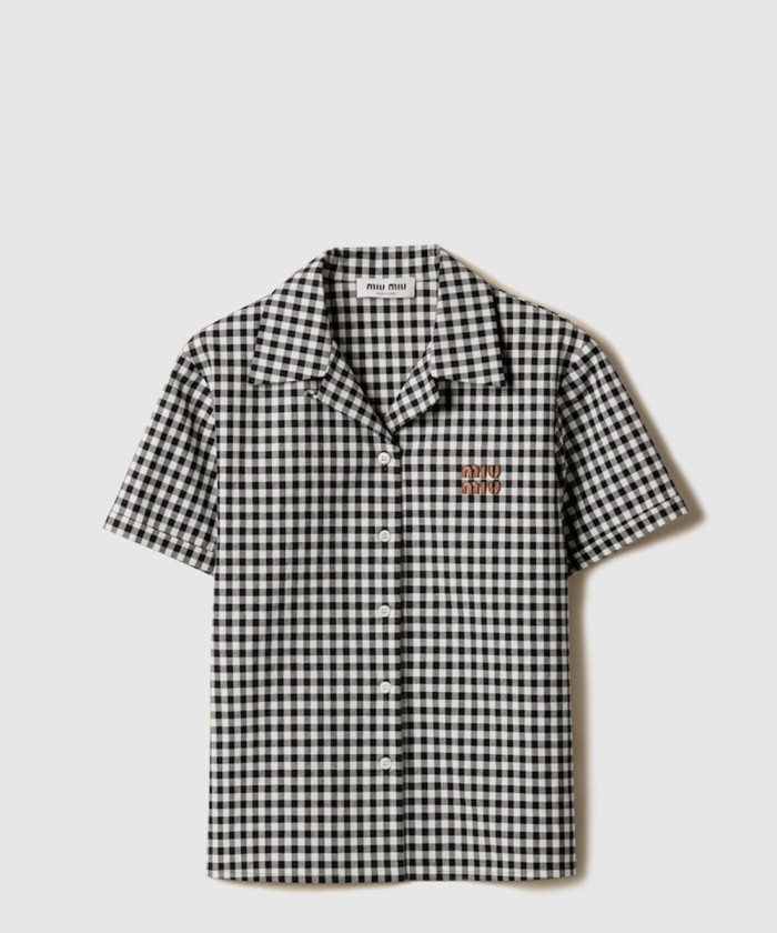 레플리카|이미테이션 miumiu-미우미우깅엄-체크-셔츠-mk1947