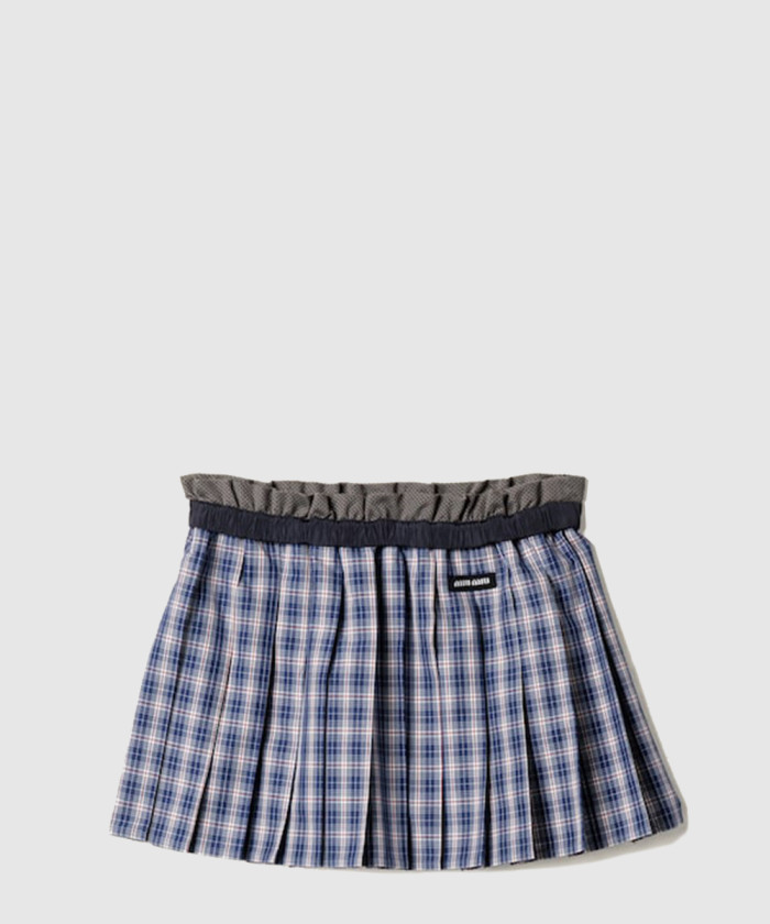 레플리카|이미테이션 miumiu-미우미우플리츠-체크-미니스커트-mg2483