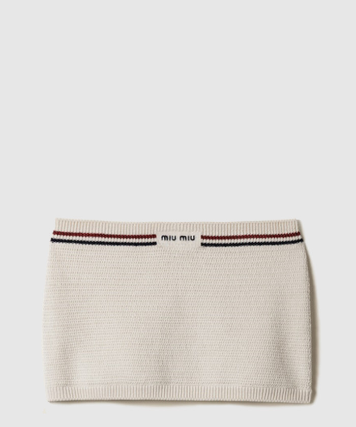 레플리카|이미테이션 miumiu-미우미우코튼-니트-미니스커트-mmg550