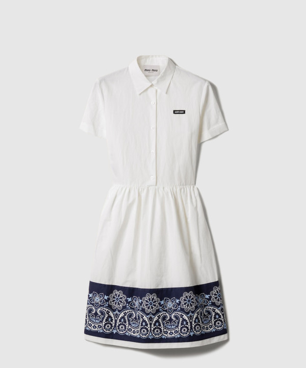 [MIUMIU-미우미우]프린트 슬럽 포플린 드레스 MF5902