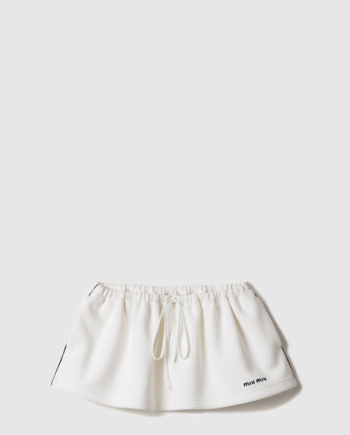 [MIUMIU-미우미우]본디드 피케 및 테크니컬 저지 미니스커트 MG2489