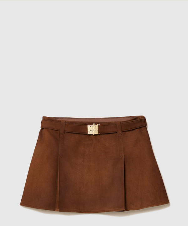 [MIUMIU-미우미우]스웨이드 스커트 MPD745